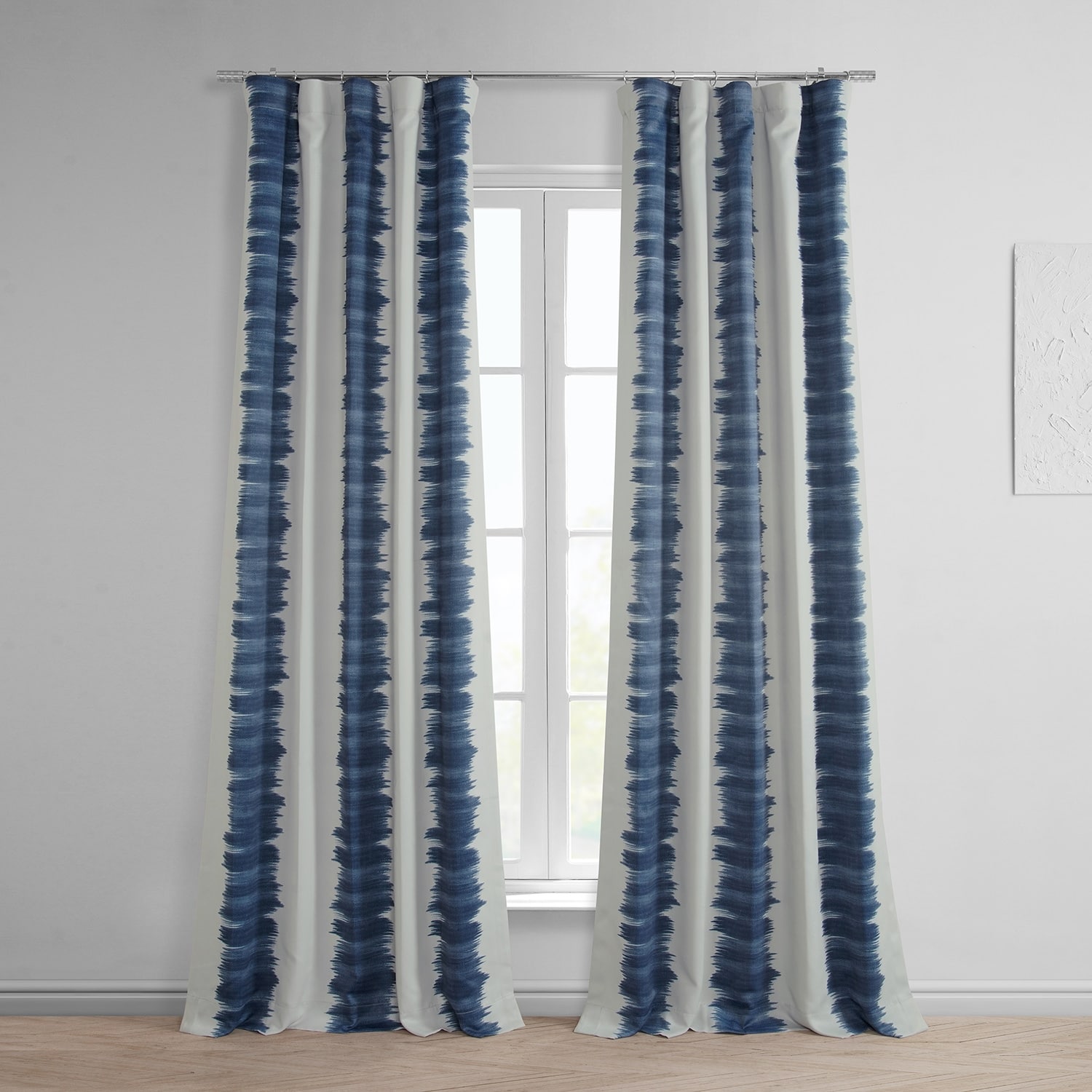 Exclusive Fabrics Flambe Striped Pattern Room Darkening Curtain Panel Pair (2 Panels)