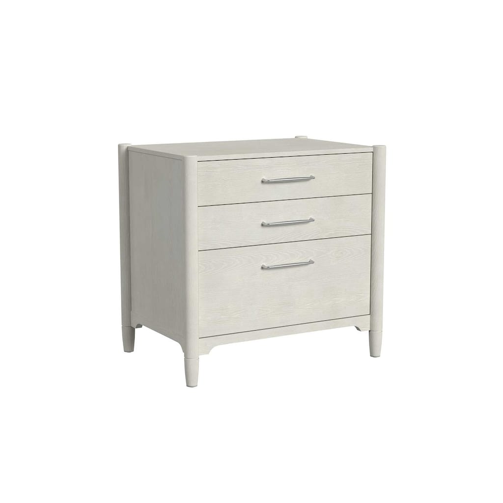 Modern Wood Lateral File, Office Storage File Drawer, Locking Drawer, Fully Assembled, White