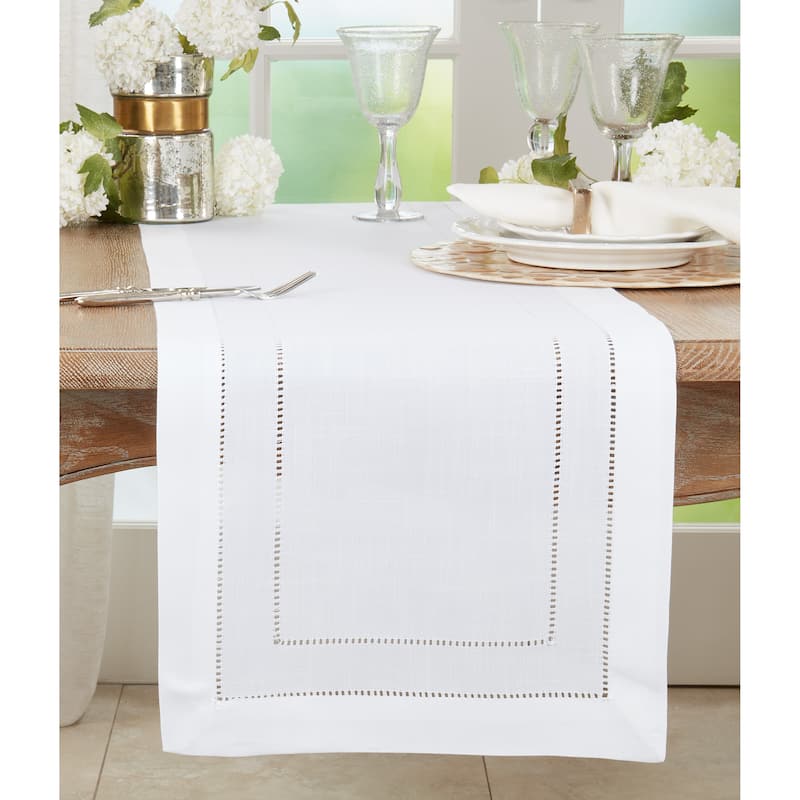 Double Hemstitch Design Table Runner - 16"x72"