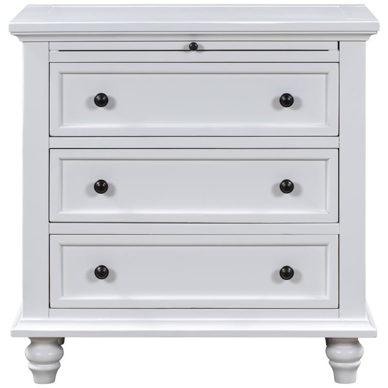 3-Drawer Storage Wood Cabinet,