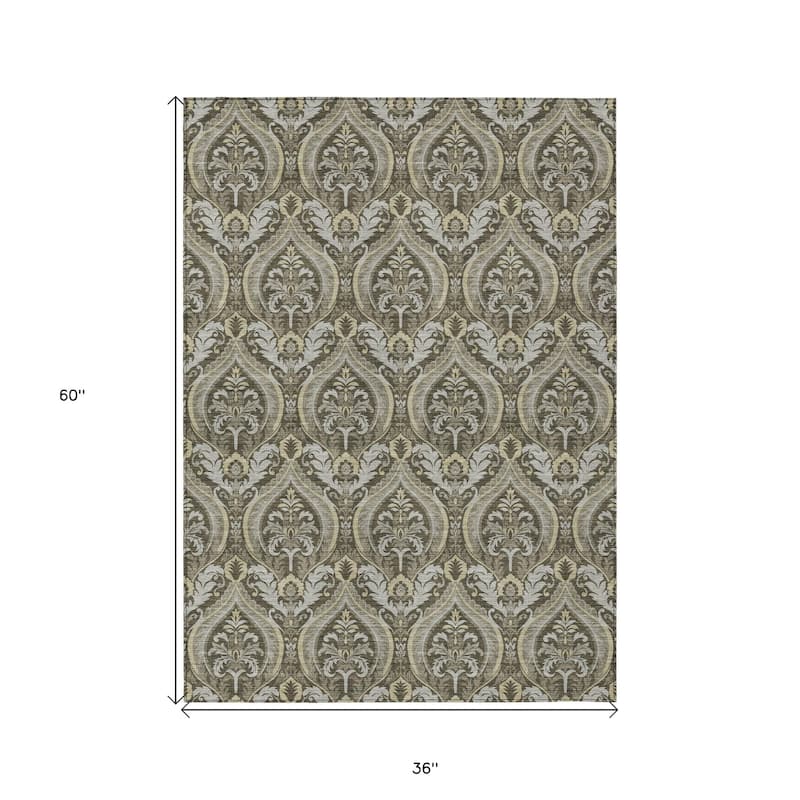 Haso Lush Floral Weather Resistant Classic Meets Modern Outdoor Rug