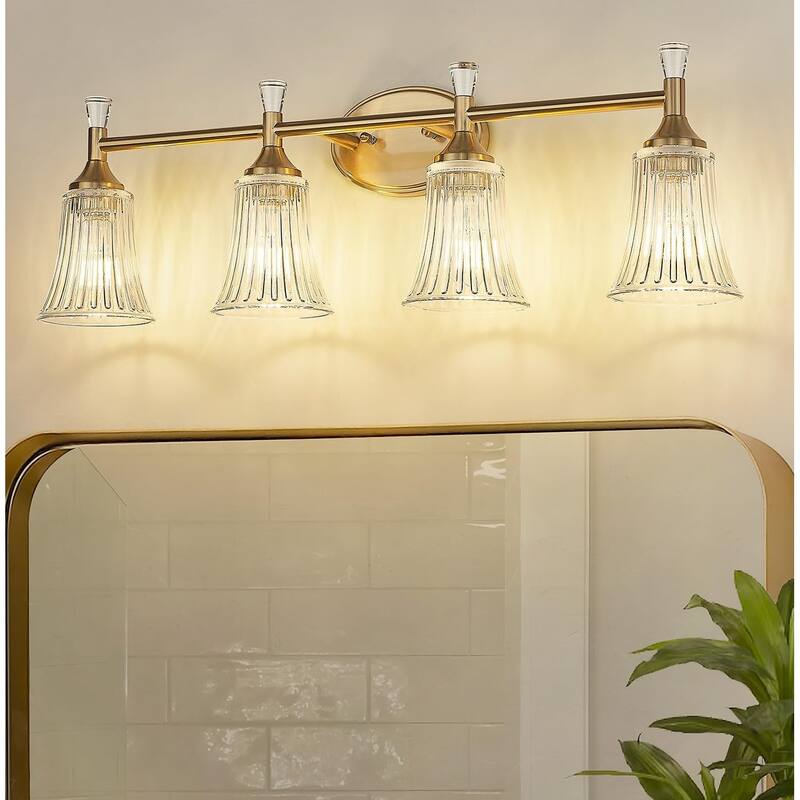 4-Light Modern Bathroom Lights Over Mirror, Wall Sconces