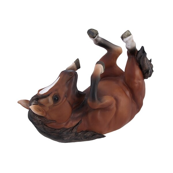 Brown Horse Single Wine Bottle Holder Kitchen Decor - 7.25 X 10.5 X 5 inches