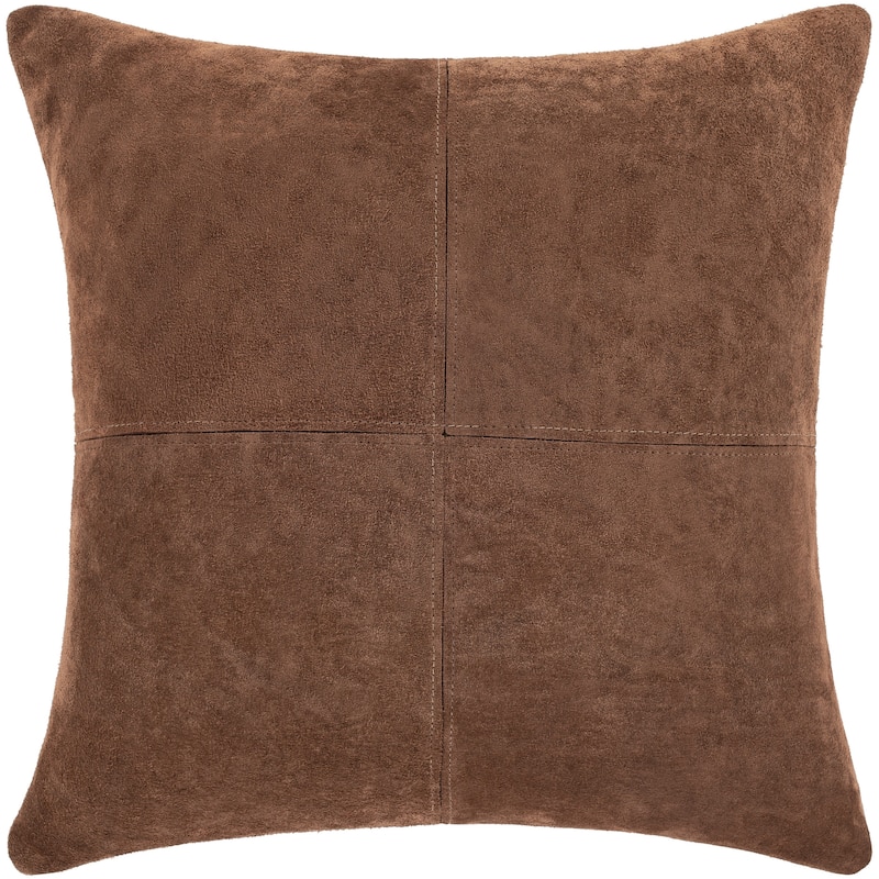 Rhiannen Suede Four Square Stiched Throw Pillow