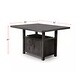 preview thumbnail 3 of 3, 2 Drawers And 1 Door Wooden Counter Height Table in Gray