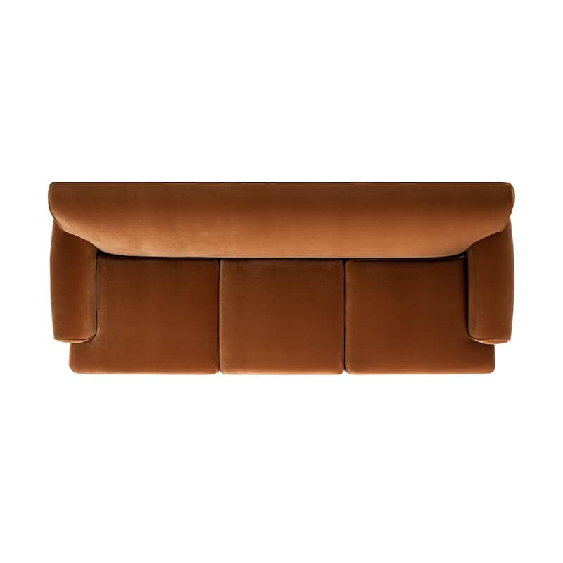 Alana Lawson 88 Inch Living Room Sofa – Three Cushion Couch with Rolled Arms and Tight Back – Minimal Assembly Required