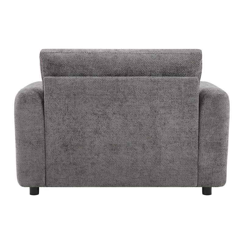 Roomfitters 42"x33" Upholstered Armchair with Wide Seat, Dual-Port Charger, Pull-Line Tufted Design, High-Density Foam