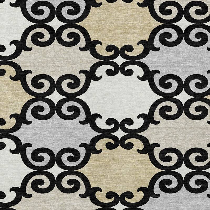 HomeRoots Trellis Transitional Rectangle Outdoor Rug