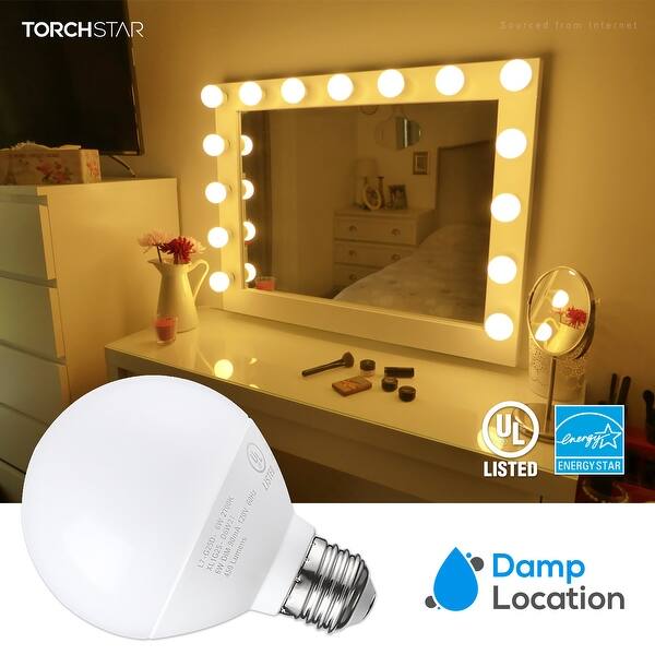 Vanity Globe Light Bulbs G25 LED for Bathroom Mirror Decorative Bed