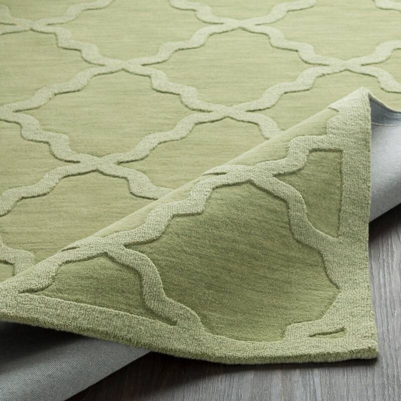 Hand-Tufted Amy Tone-on-Tone Lattice Wool Area Rug