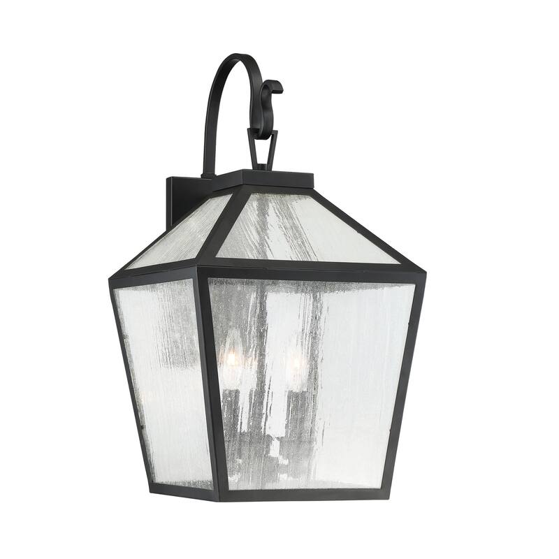 Black Three Light Wall Lantern from the Woodstock Collection