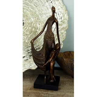 Bronze Polystone Family Decorative Sculpture