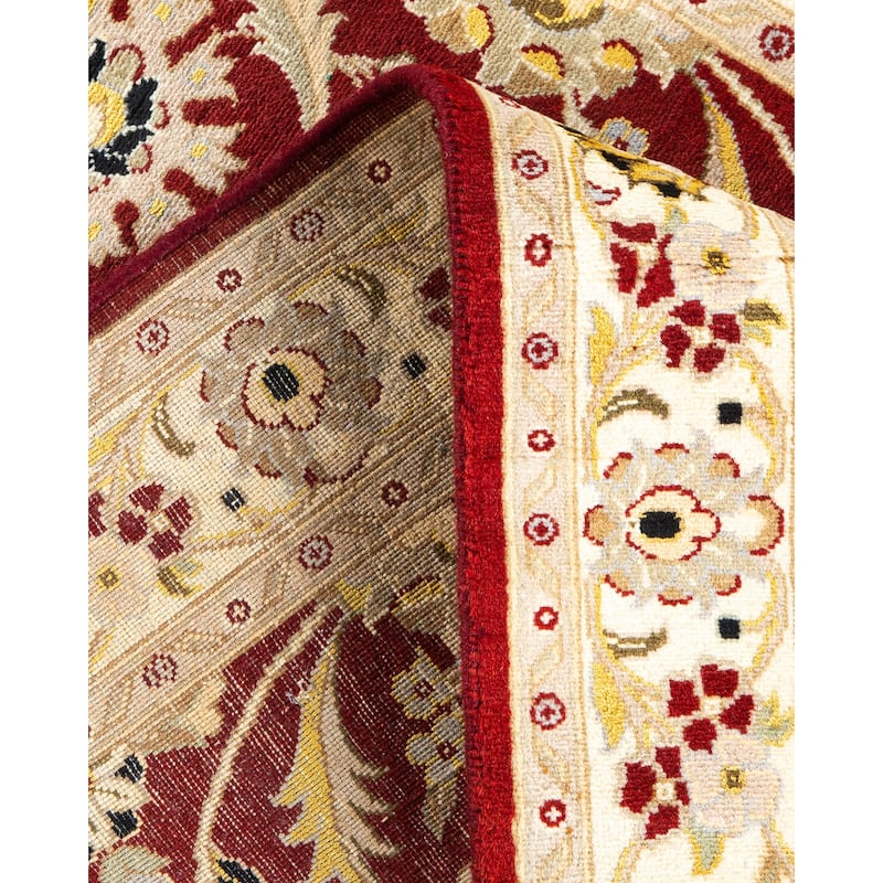 Overton Handknotted Wool Traditional Oriental Red Area Rug - 3' x 5'