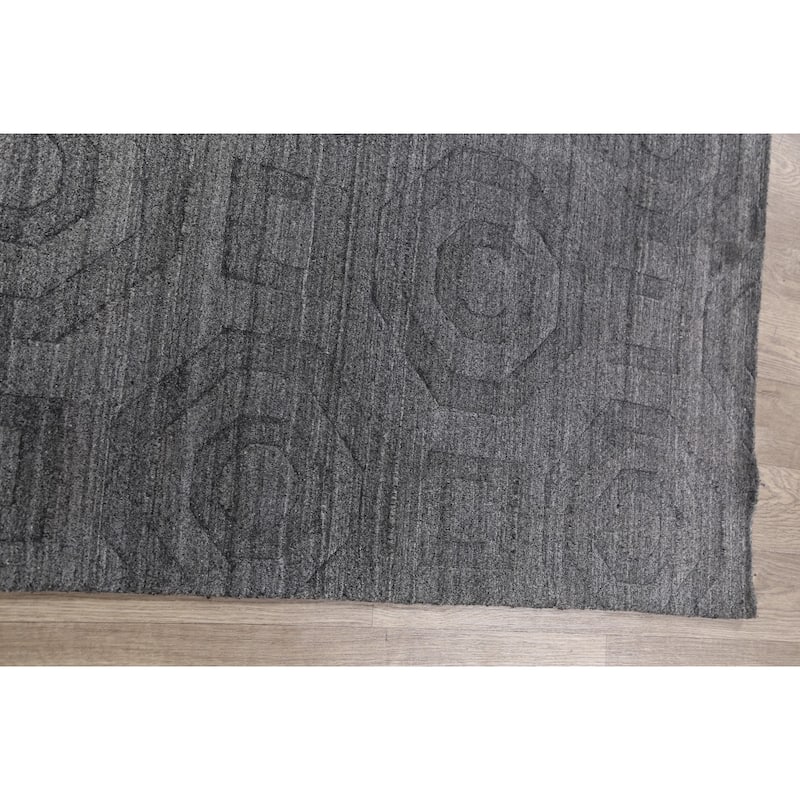 Geometric Oriental Modern Gabbeh Wool Area Rug Handmade Carpet - 4'11" x 7'8"