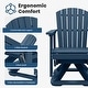 preview thumbnail 39 of 54, Set of 2 HDPE Adirondack Swivel Gliders, Outdoor Patio Chair Set