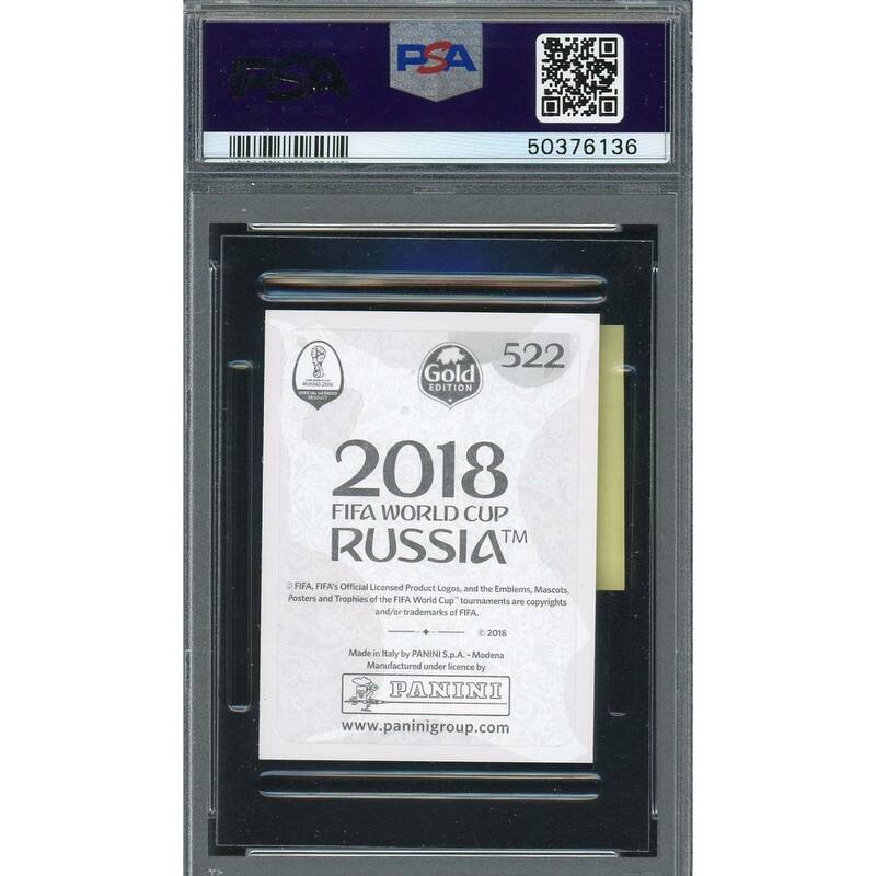 Kevin De Bruyne 2018 Panini World Cup Gold Stickers Card #522 PSA 8 - 8'6" x 11'6"