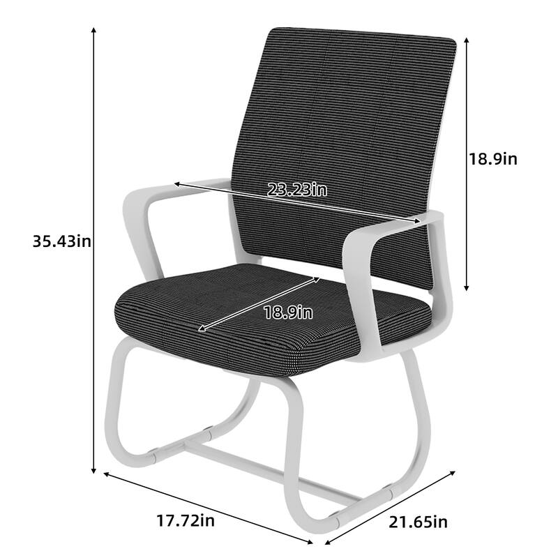 Roomfitters Minimalist Modern Office Chair - Metal Frame, Soft & Comfortable, Home & Office Use