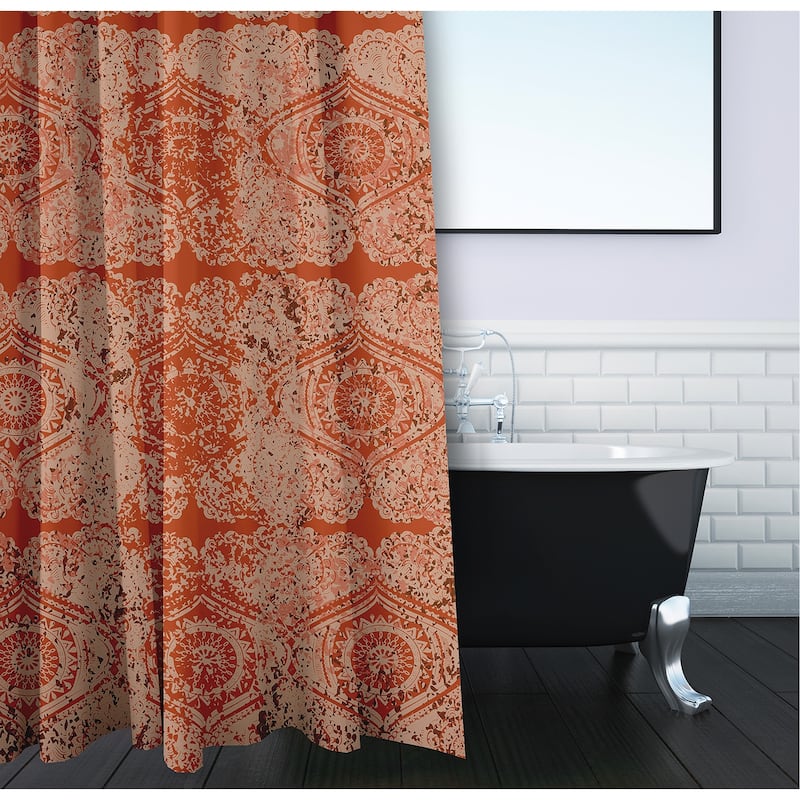 71 x 74-inch Patina Geometric Print Shower Curtain