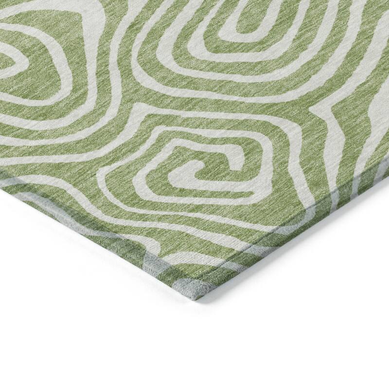HomeRoots Abstract Transitional Rectangle Outdoor Rug