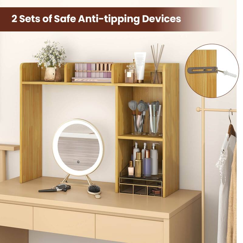 Costway Desk Bookshelf Desktop Storage Organizer Display Shelf Rack