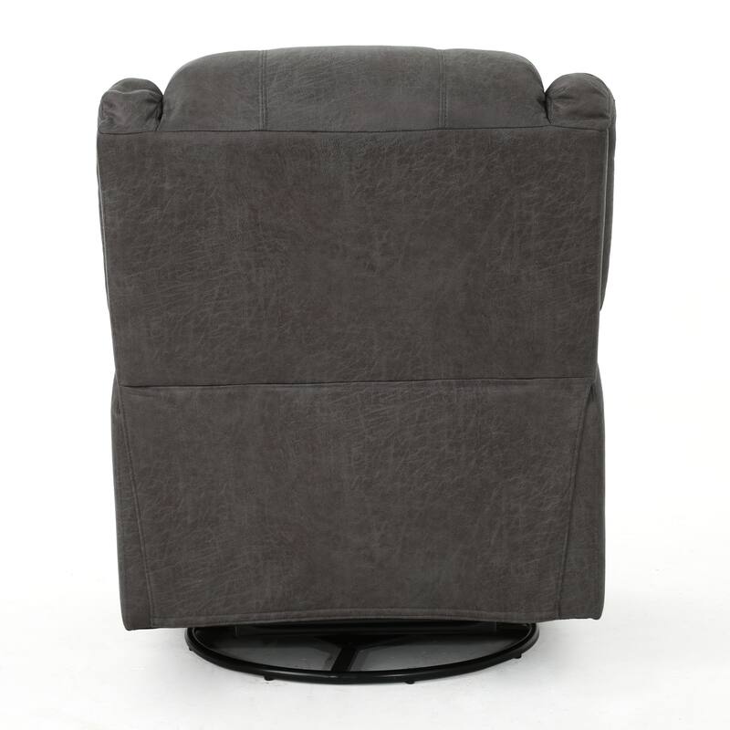 Swivel Rocking Recliner Chair with Footrest, Upholstered Glider Nursery Chair for Living Room, Nursery, Manual Single Sofa