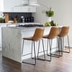 preview thumbnail 7 of 9, Bossin 18/26/30 inch Bar Stools,Counter Height Bar Stools with Back Modern PU Leather Stools Dining Chair with Footrest