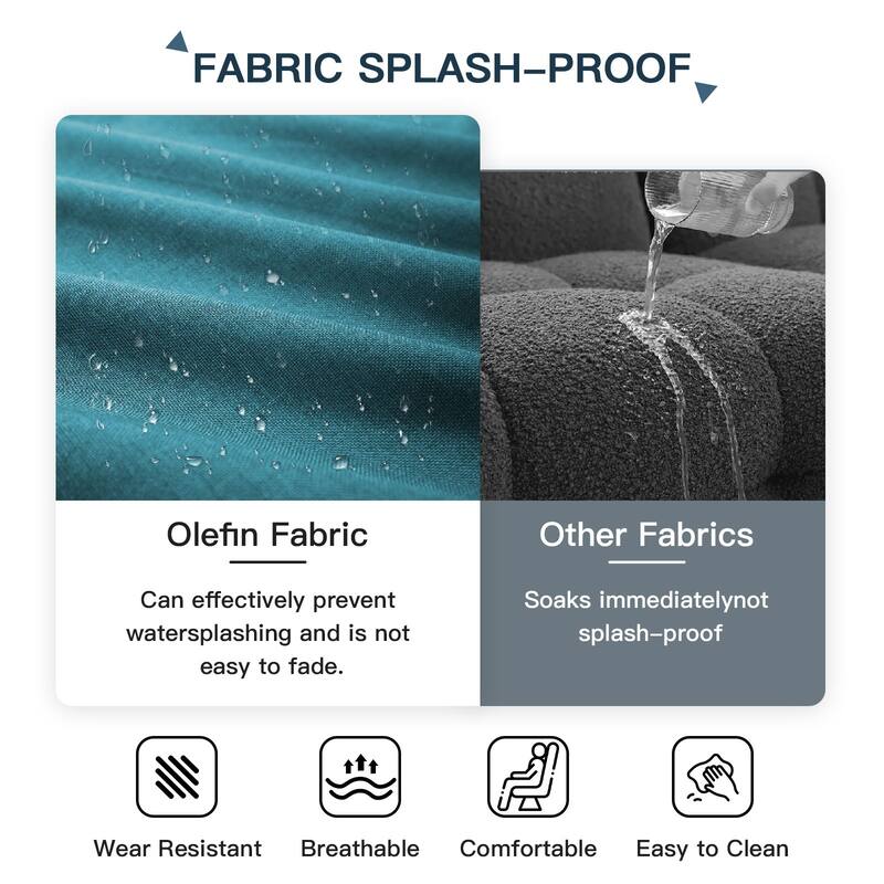 Pocassy 22"x24"x6" Thick Cushions Pillows Indoor & Outdoor Cushion