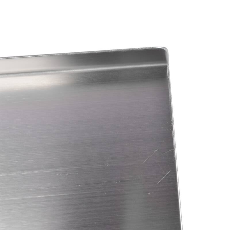 Heavy Duty Multi-Purpose Stainless Steel Cutting Board with Non-Slip L-Edge for Vegetables and Dough