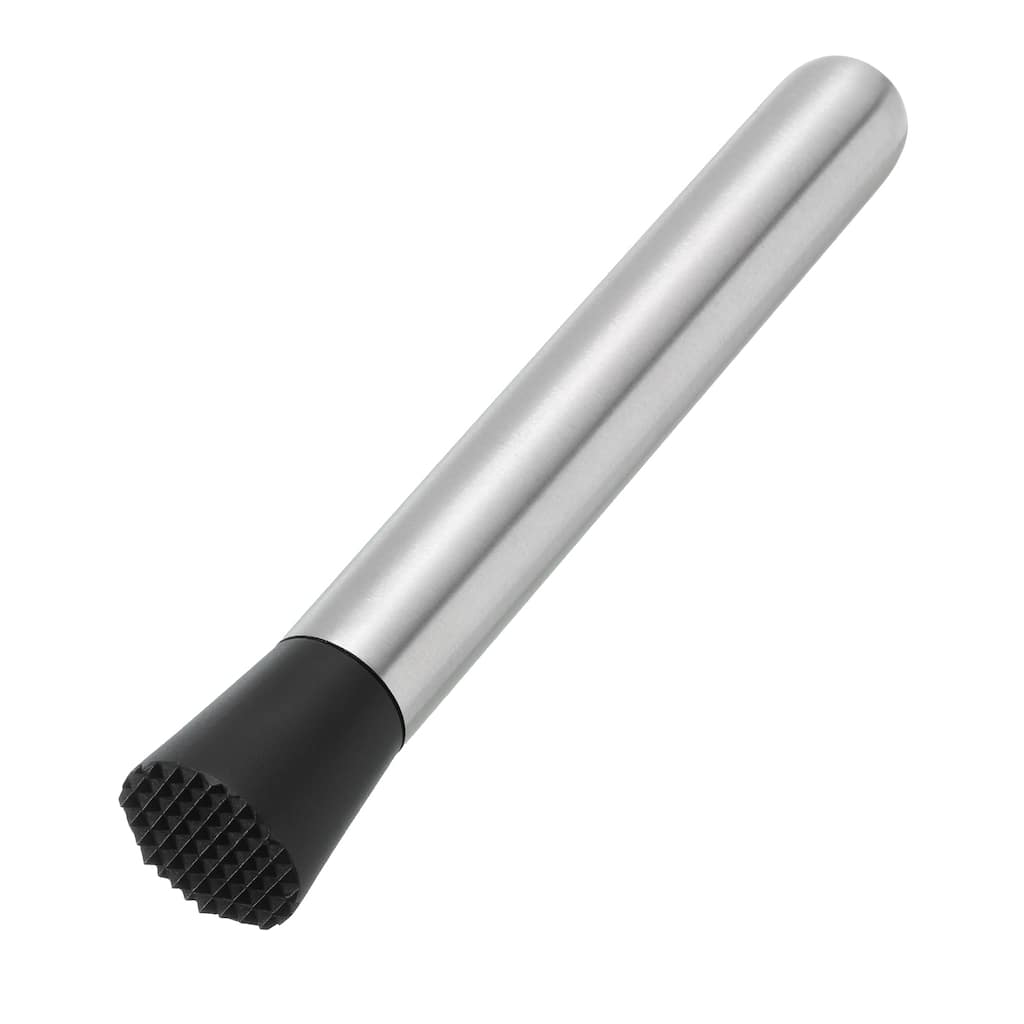 8inch Stainless Steel Cocktail Muddler Bar Muddler Bar Tool for Cocktails - Silver
