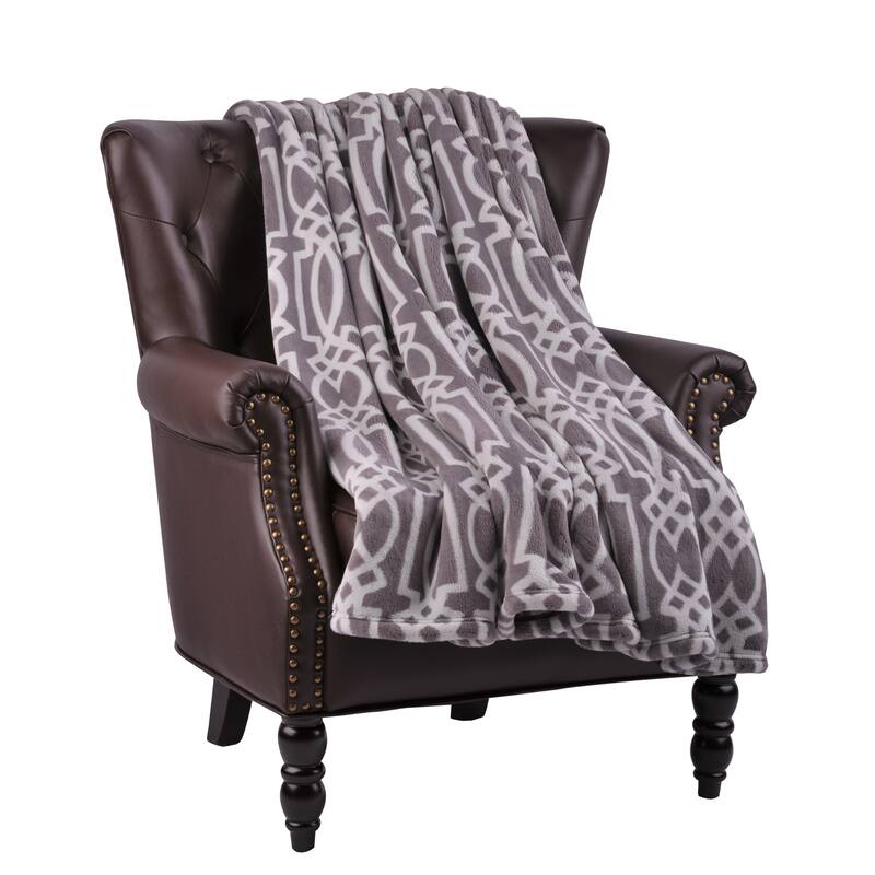 Flannel Velvet Carteret Couch Cover Throw Blanket, 60" x 70"