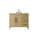 preview thumbnail 1 of 9, Elegant Lighting VF29342 Millie 42" Free Standing Single Basin Vanity Honey Brown