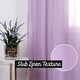 preview thumbnail 34 of 39, Aurora Home Textured Faux Linen Tie Top Curtain Panel Pair - 84" & 96"