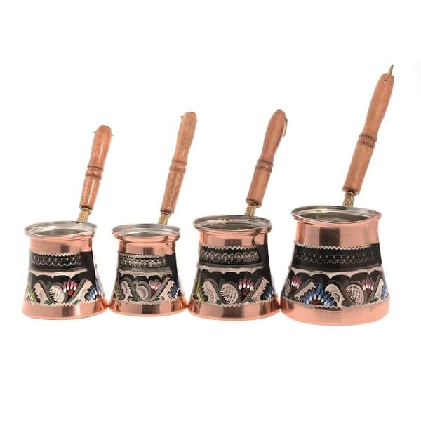 slide 1 of 1, Handmade Copper Turkish Coffee Pot Cezve