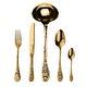 preview thumbnail 6 of 4, Mepra Casablanca Flatware Set - 49 Pieces Gold