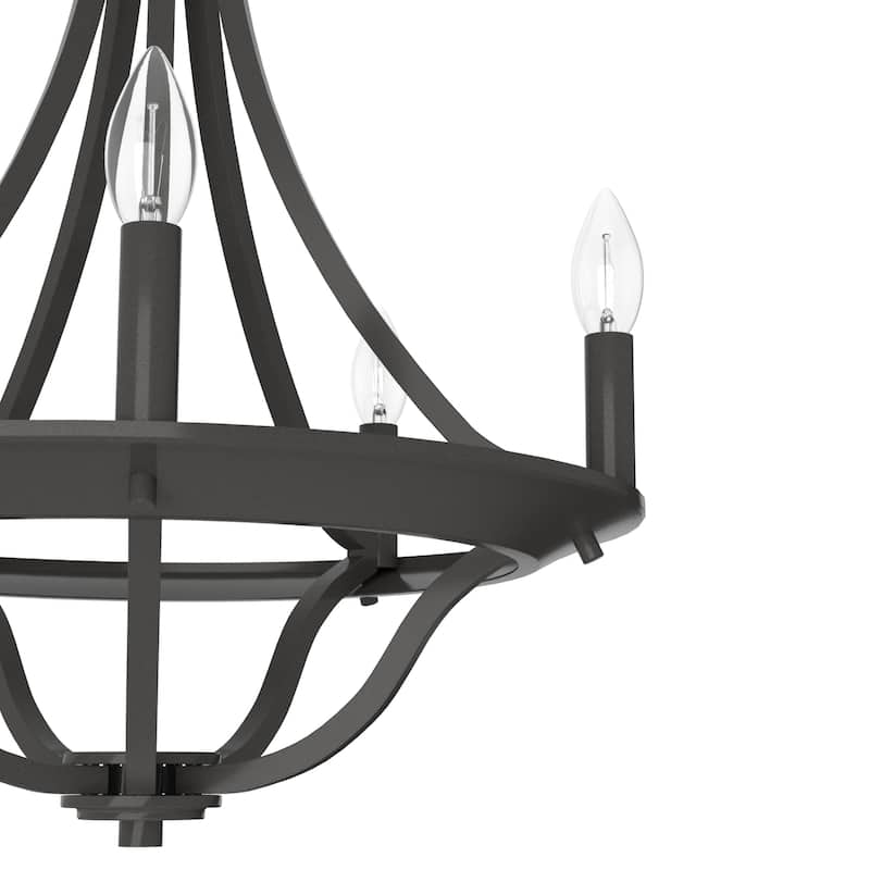 Hunter Perch Point Chandelier, Wheel, Candle, Dining Room, Entry, Modern Rustic, Industrial