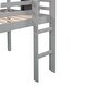 preview thumbnail 7 of 25, Twin Size Loft Bed Wood Kids Bed Frame with Ladder, Slide & Chalkboard