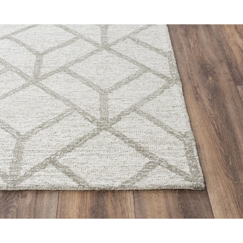 Alora Decor Avondale Geometric Hand-tufted Wool Rug
