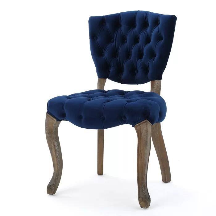 Modern 2 Piece Velvet Dining Chairs with Cushions and Backrest for Dining Room Kitchen Bedroom Living Room Dressing Table