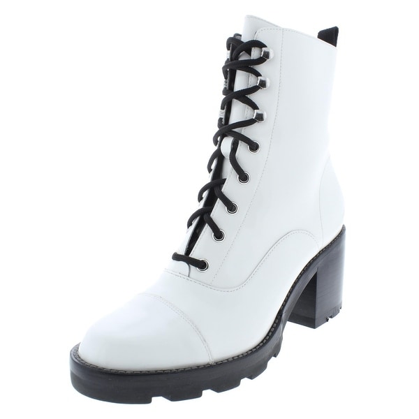 Shop Marc Fisher Womens Wanya Combat Boots Patent Leather