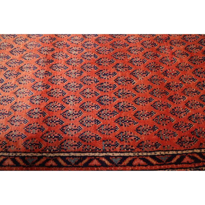 ECARPETGALLERY Hand-knotted Andelz Coral Wool Rug - 3'6 x 10'6