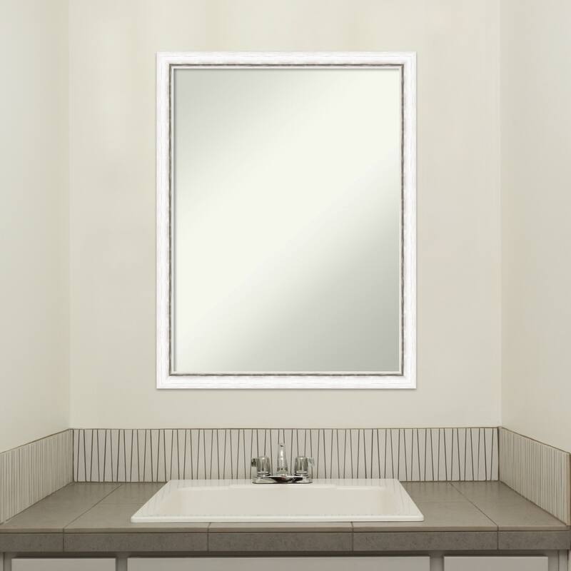 Morgan Non-Beveled Wood Framed Bathroom Vanity Wall Mirror