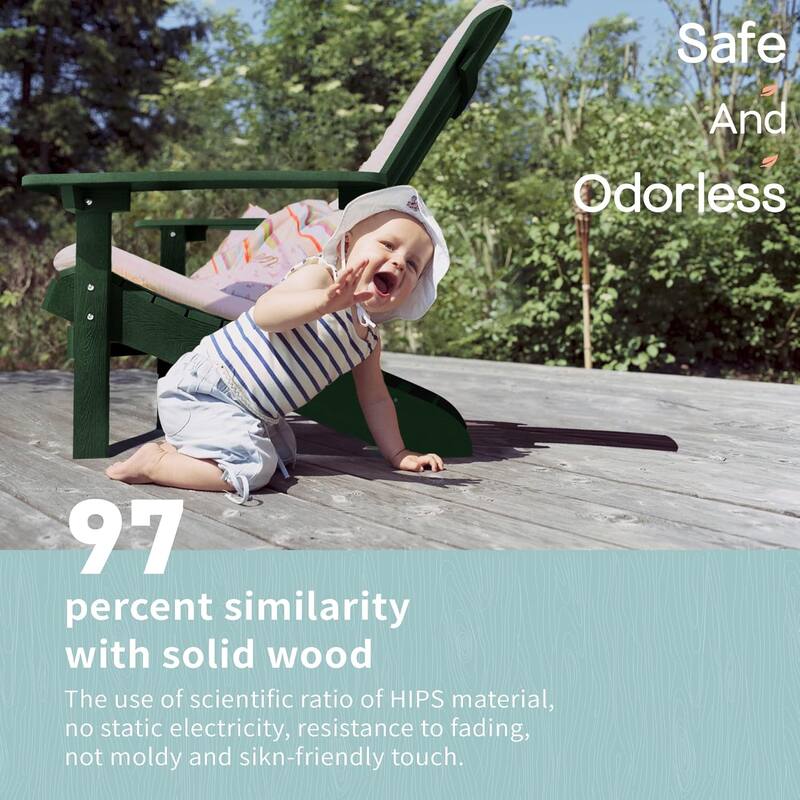 WINSOON All Weather HIPS Outdoor Plastic Adirondack Chairs