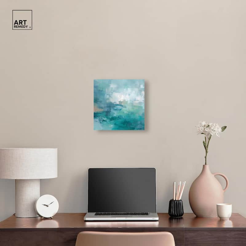 Green Blue II Canvas by Art Remedy, Gallery Wrapped