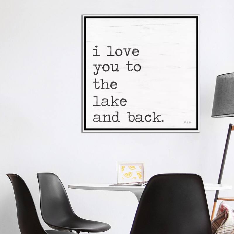iCanvas "I Love You To The Lake and Back" by Jaxn Blvd. Framed Canvas Print