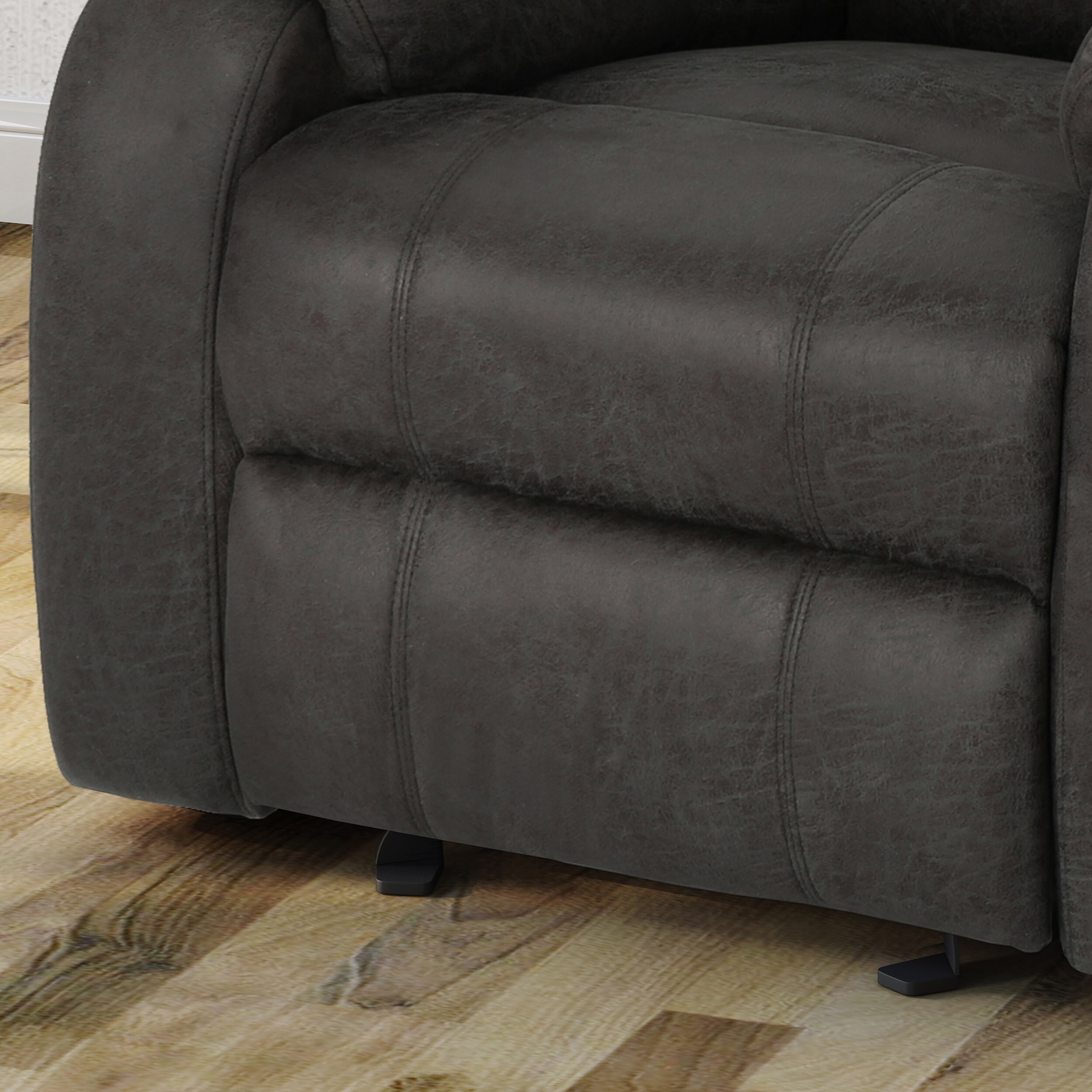Lifestyle solutions reynolds manual recliner faux suede shop