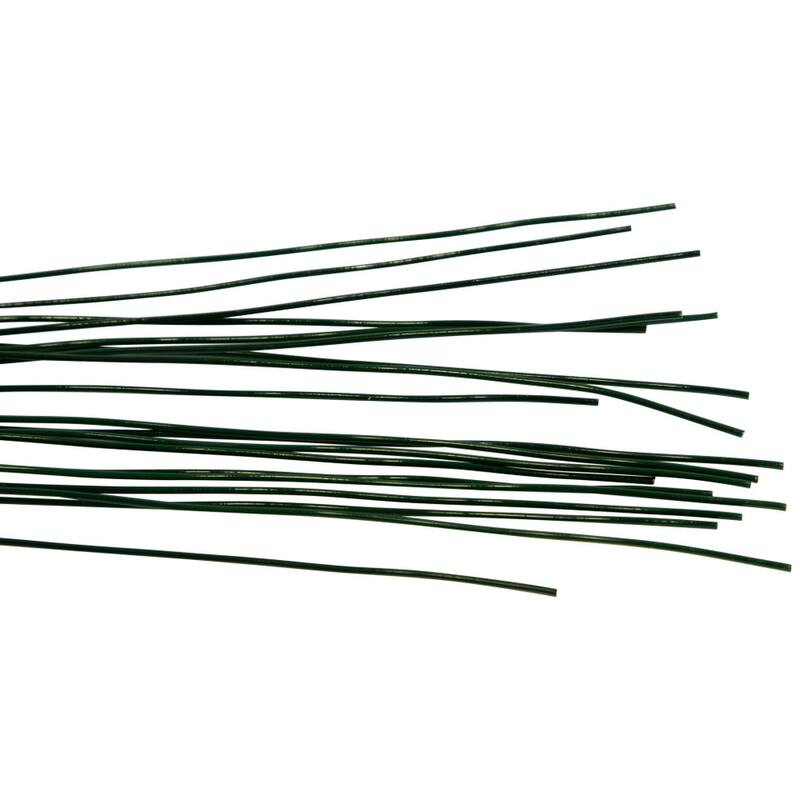 20 GA. Painted Stem Wire Floral Accessory - 18" - Green