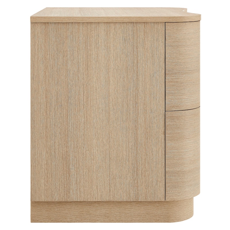 Mirae 2-Drawer Curved Nightstand