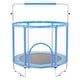 preview thumbnail 2 of 19, 55" Kids Trampoline with Safety Net and 3 Adjustable Heights Ideal for Indoors or Outdoors