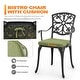 preview thumbnail 16 of 20, Nuu Garden Outdoor 3-Piece Cast Aluminum Patio Set with Cushions and Umbrella Hole
