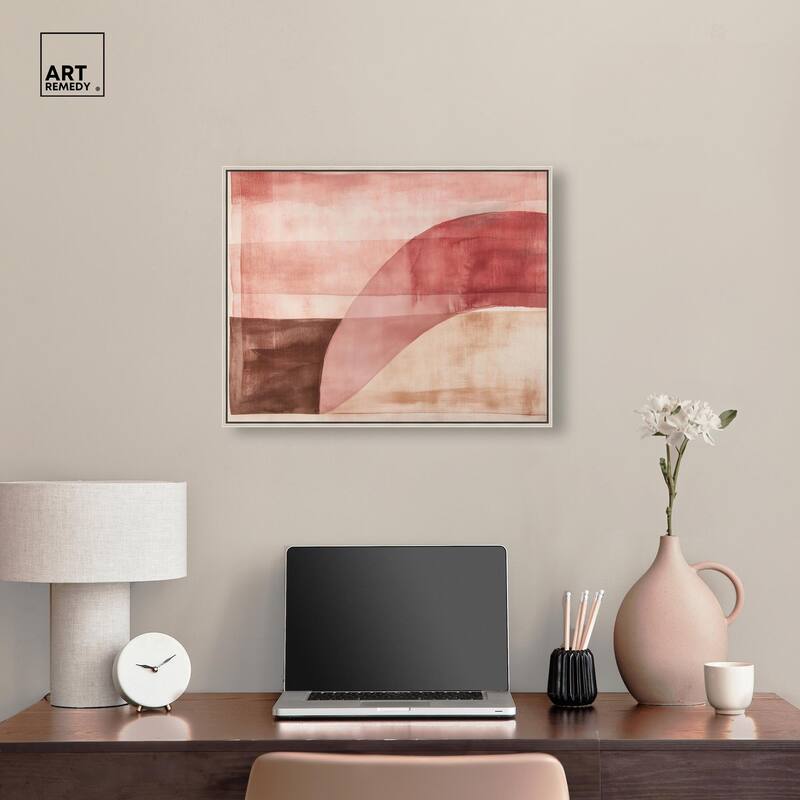 Faded Crimson Canvas by Art Remedy